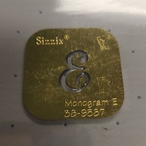 Sizzix Embossing Folder Monogram E
